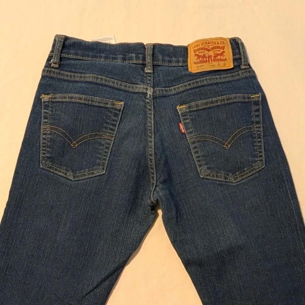 Levis 511 Slim Fit Dark Wash Denim Jeans W27 L27 Blue 5511-D3W 319